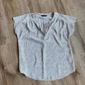 Blue and black spotted blouse
